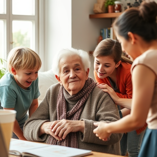 Helping an elderly person