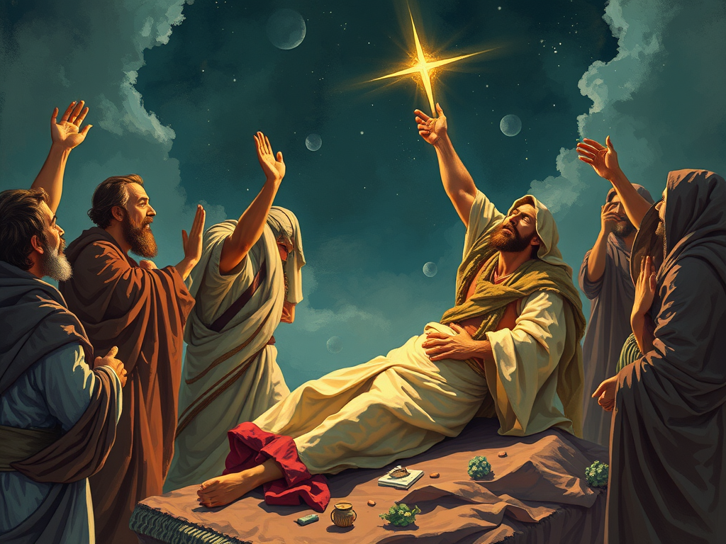 Jesus raising Lazarus from the dead